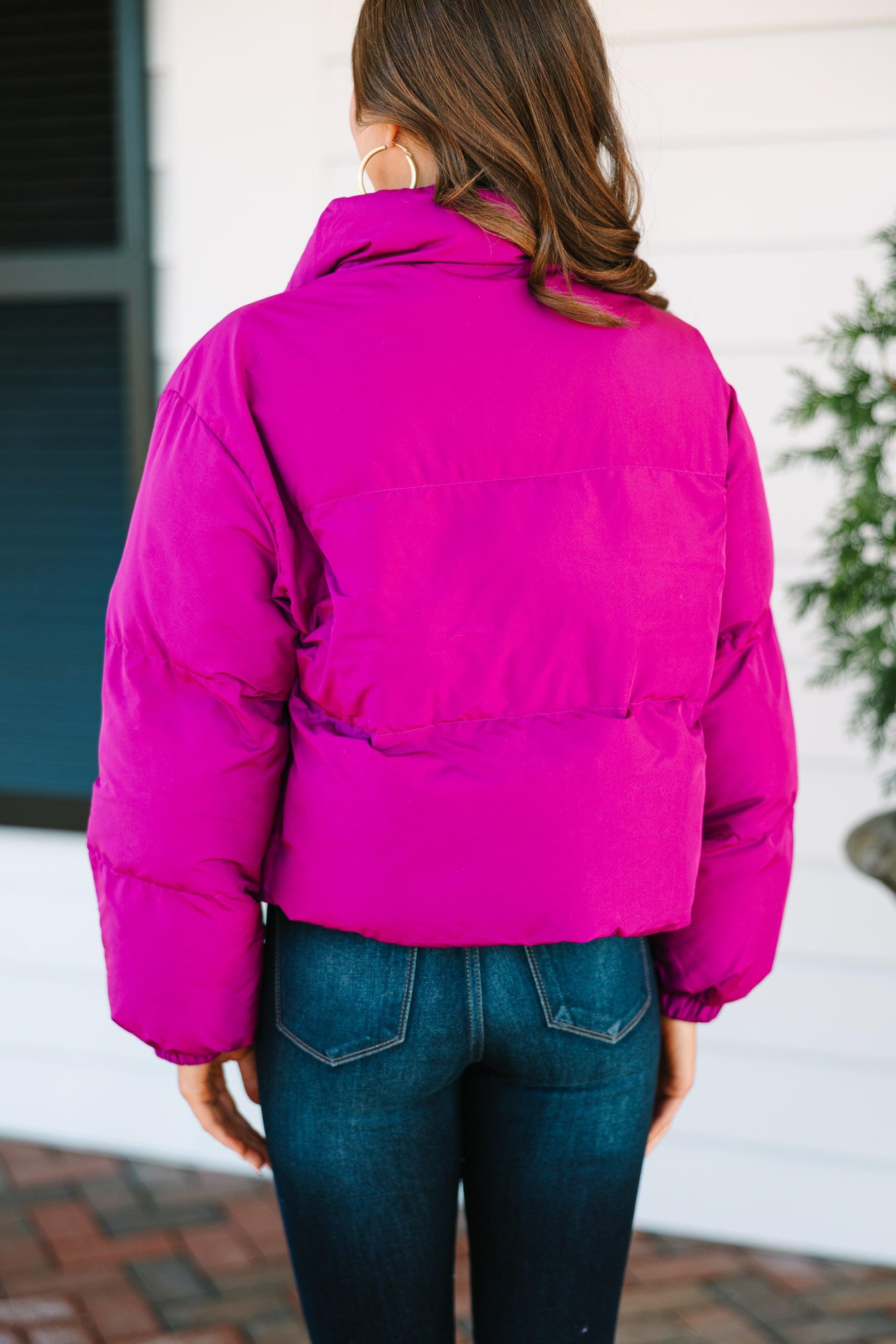 Be Bold Magenta Purple Puffer Jacket Female Product Image