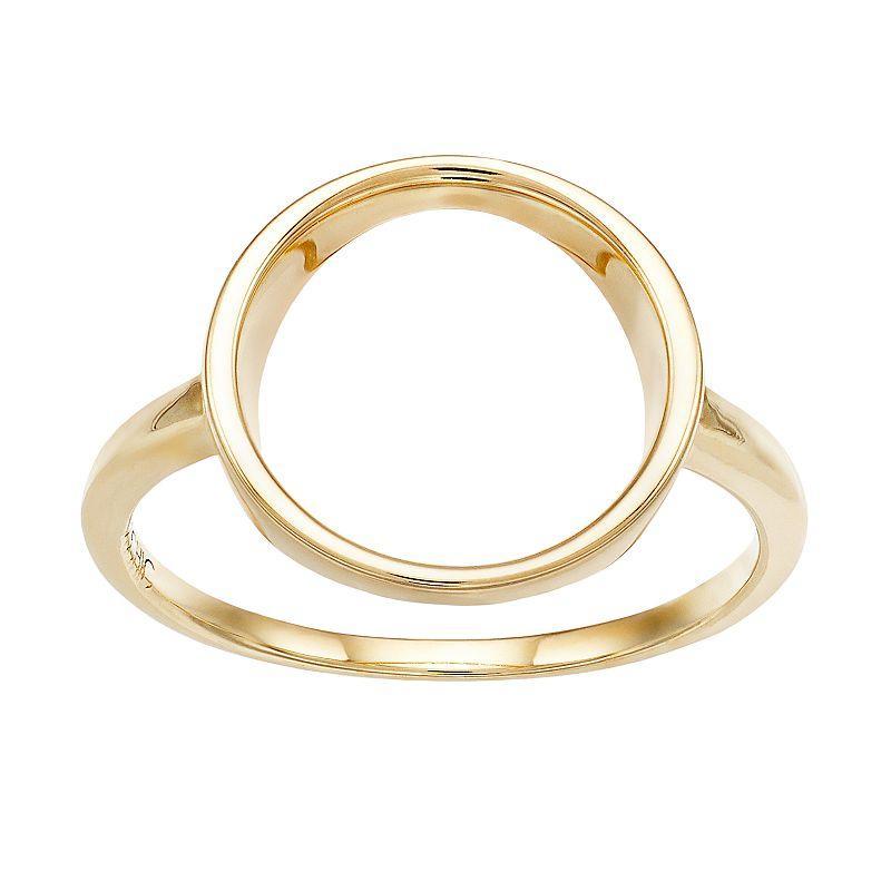 Jewelmak 14k Gold Circle Ring, Womens Product Image