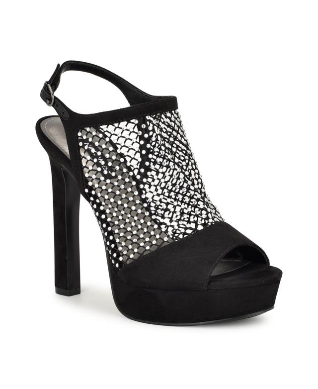 Nine West Womens Wohmah Embellished Stiletto Heel Dress Sandals Product Image