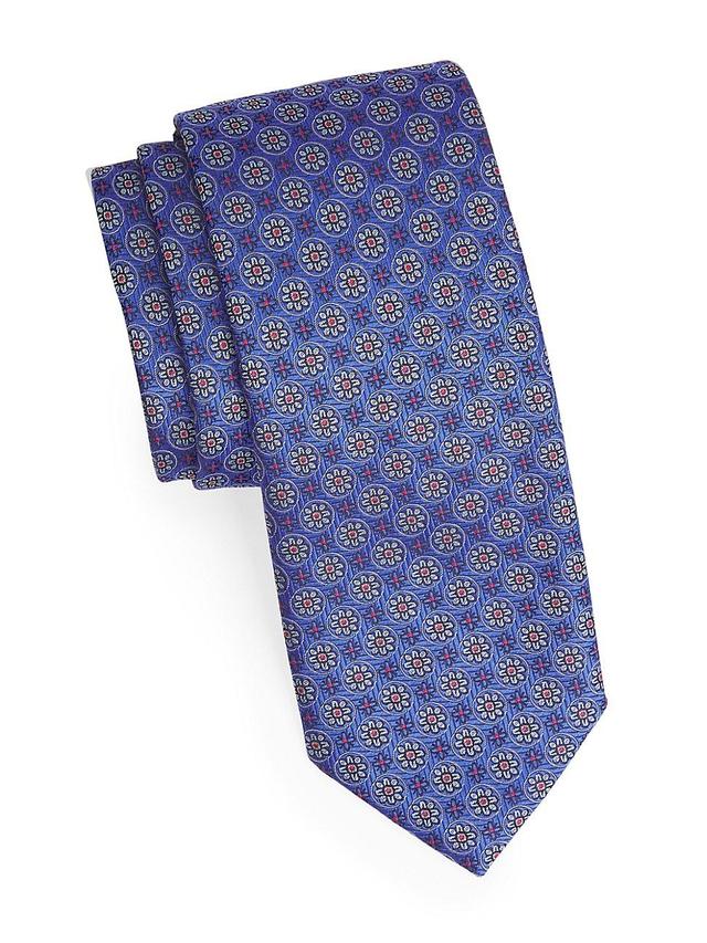 Mens Floral Rosette Silk Tie Product Image