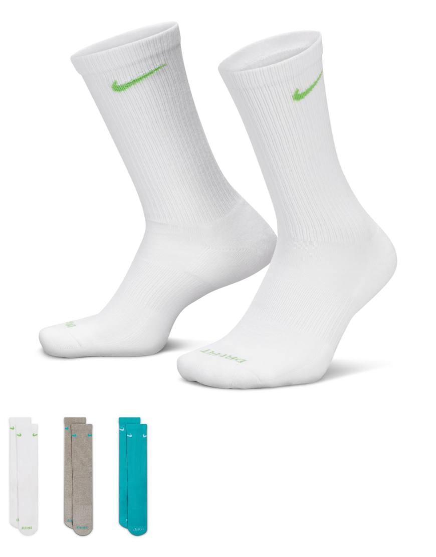 Everyday Plus Cushioned 3 Pack Crew Socks In Multi Product Image