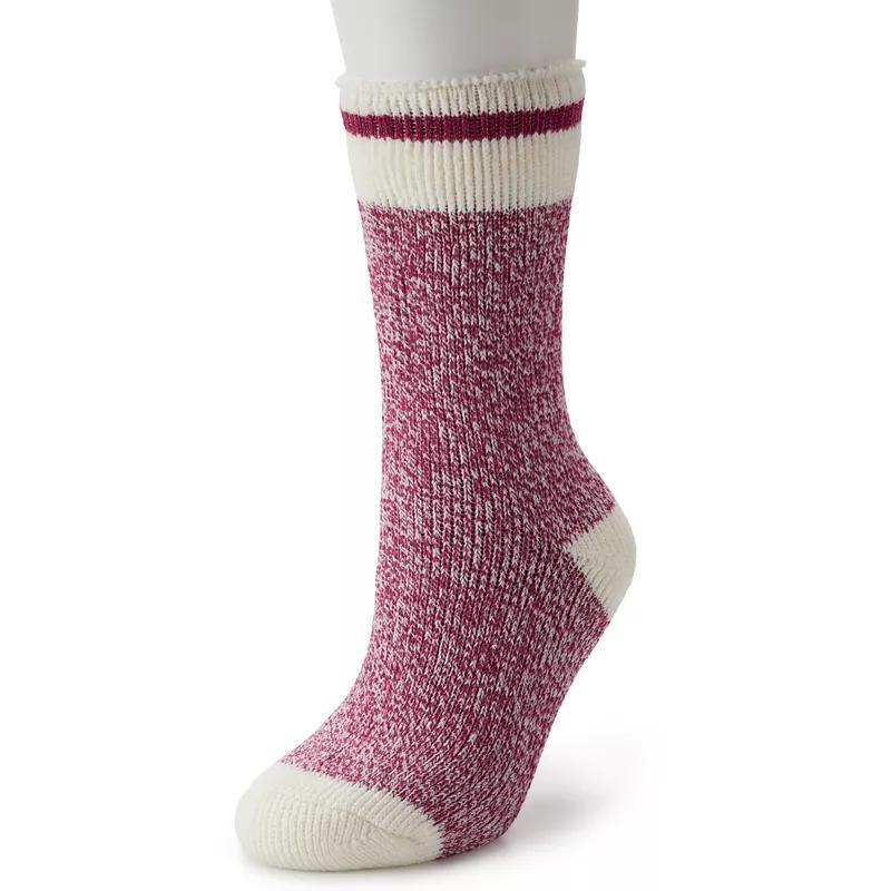 Heat Holders Womens Snowdrop Cream Block Twist Crew Socks Product Image