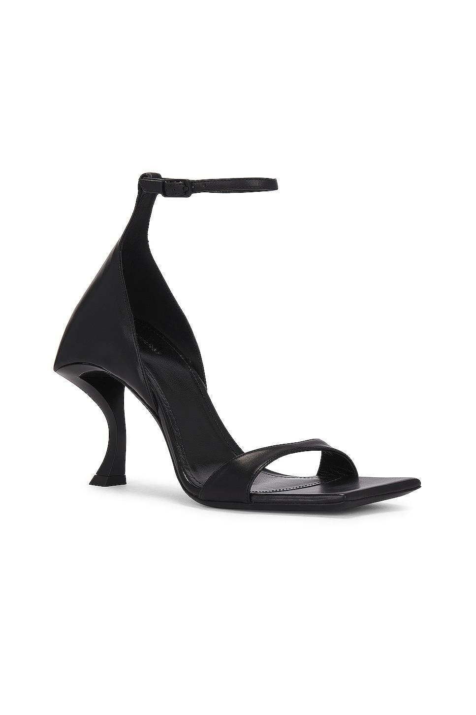 Balenciaga Hourglass Sandal in Black - Black. Size 39 (also in 36, 37). Product Image