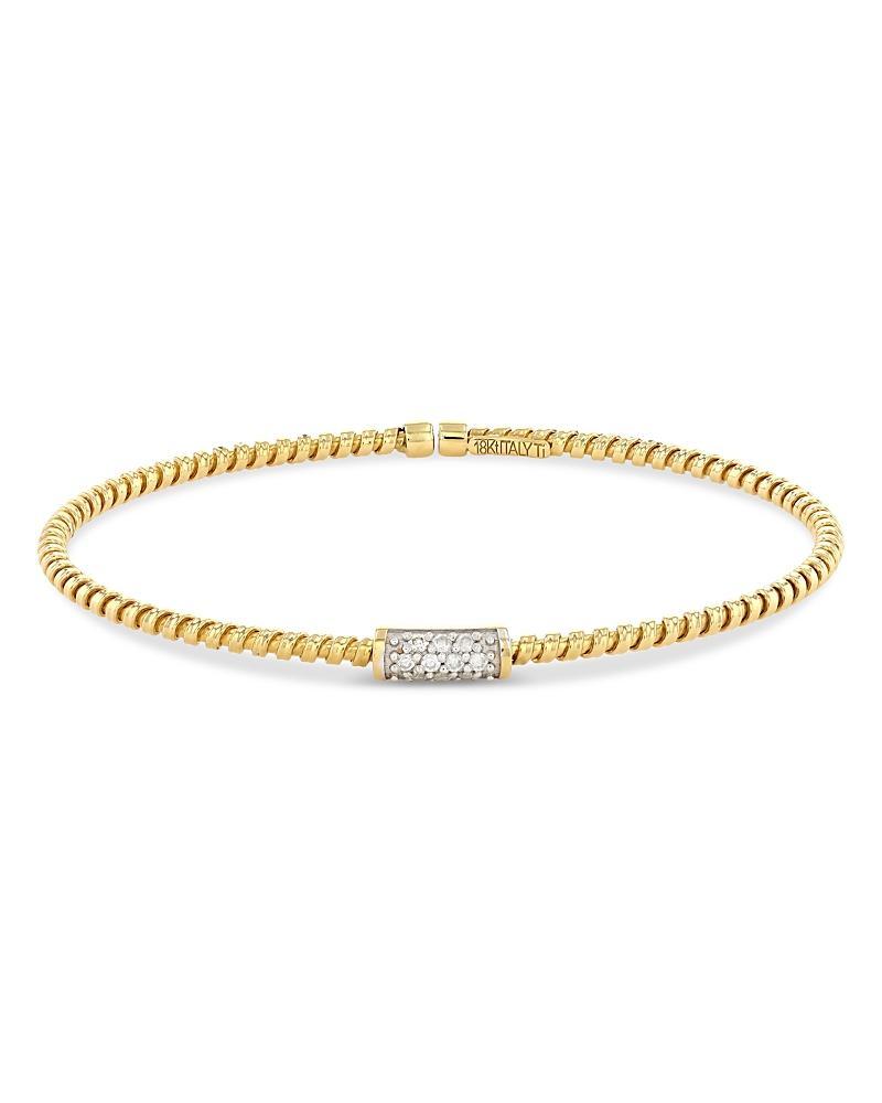 Womens Via Mercanti 18K Yellow Gold & 0.13 TCW Diamond Bracelet Cuff Product Image