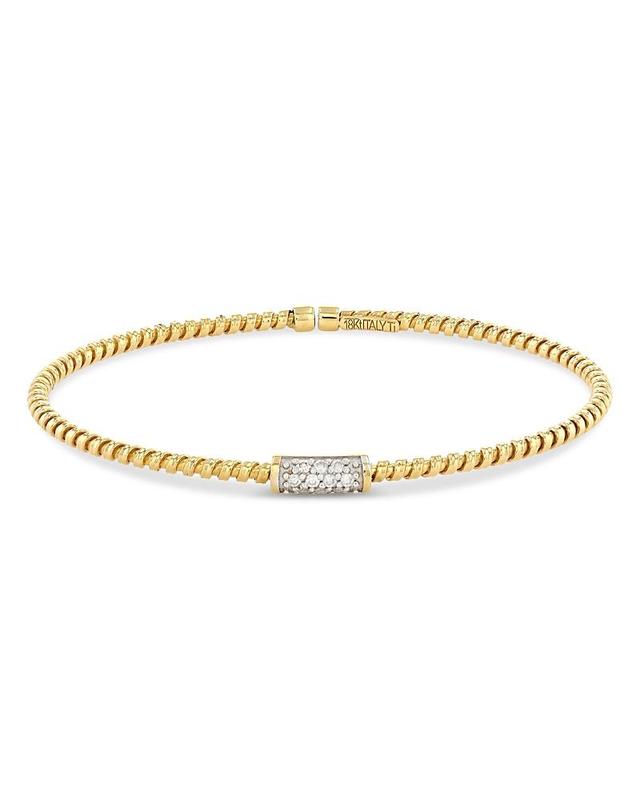 Womens Via Mercanti 18K Yellow Gold & 0.13 TCW Diamond Bracelet Cuff Product Image