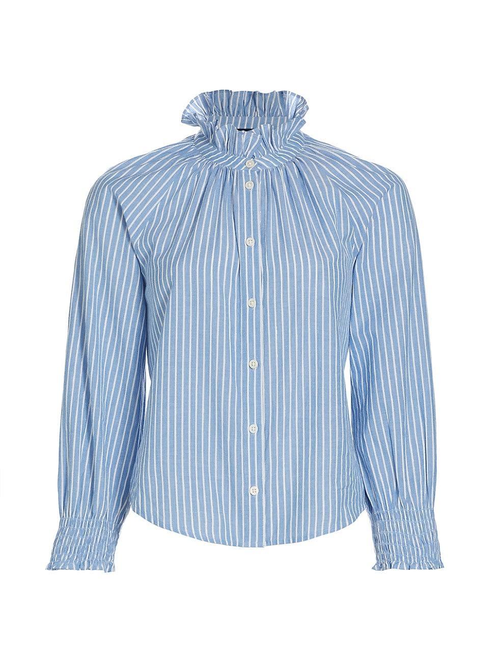 Womens Calisto Stripe Ruffle Shirt Product Image