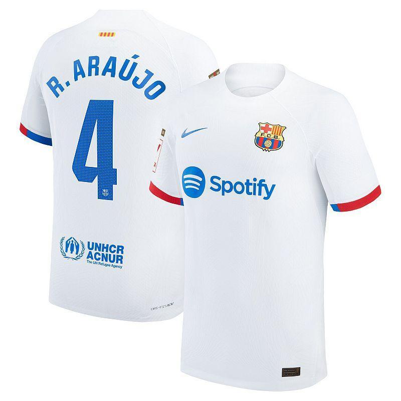 Mens Nike Ronald Araujo White Barcelona 2023/24 Away Authentic Jersey Product Image