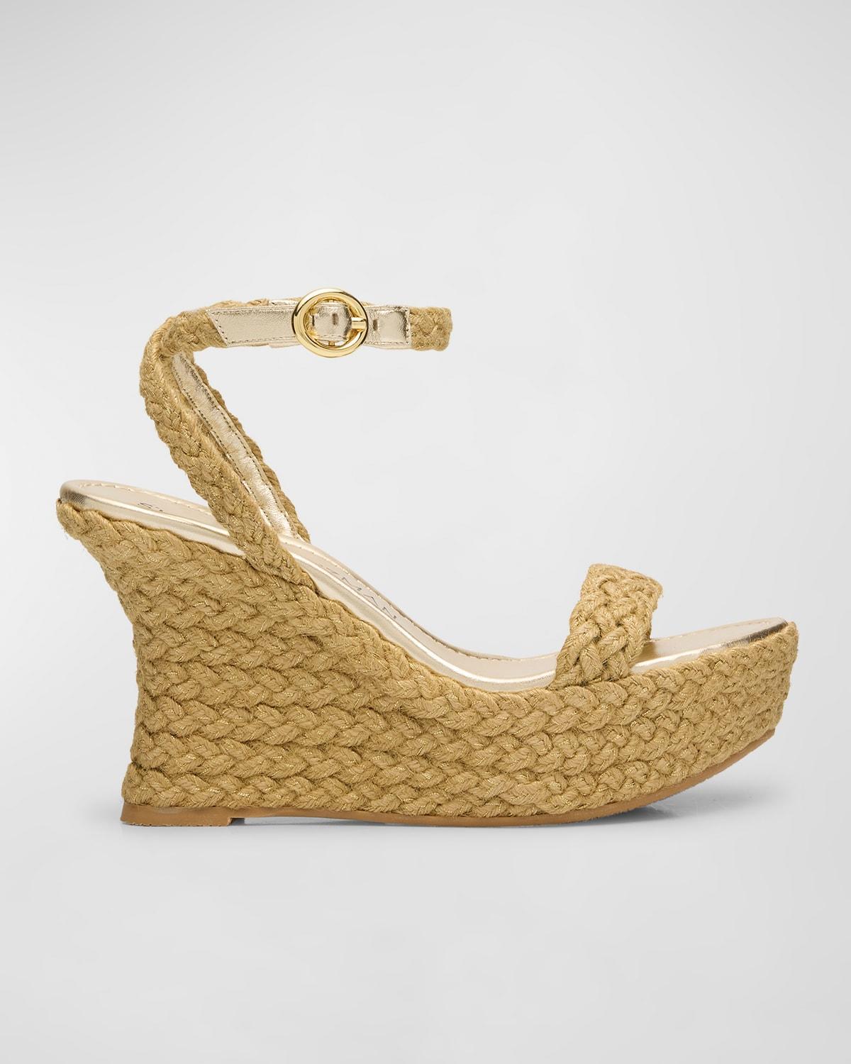 Braida Metallic Jute Wedge Espadrilles Product Image