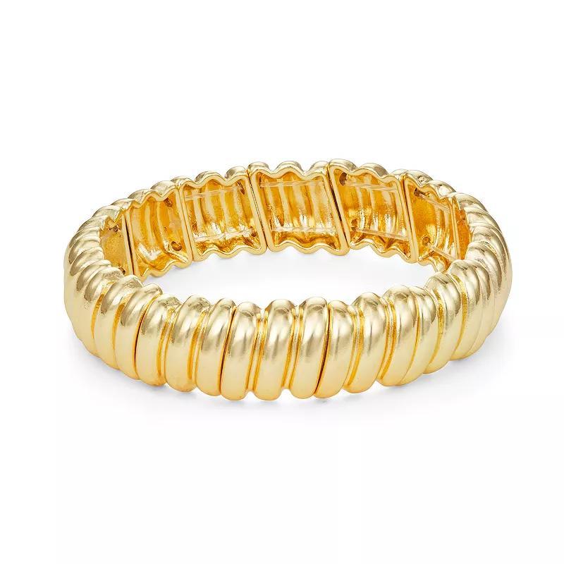 Ella Shea Gold-Tone Twisted Metal Bracelet, Womens, None Product Image