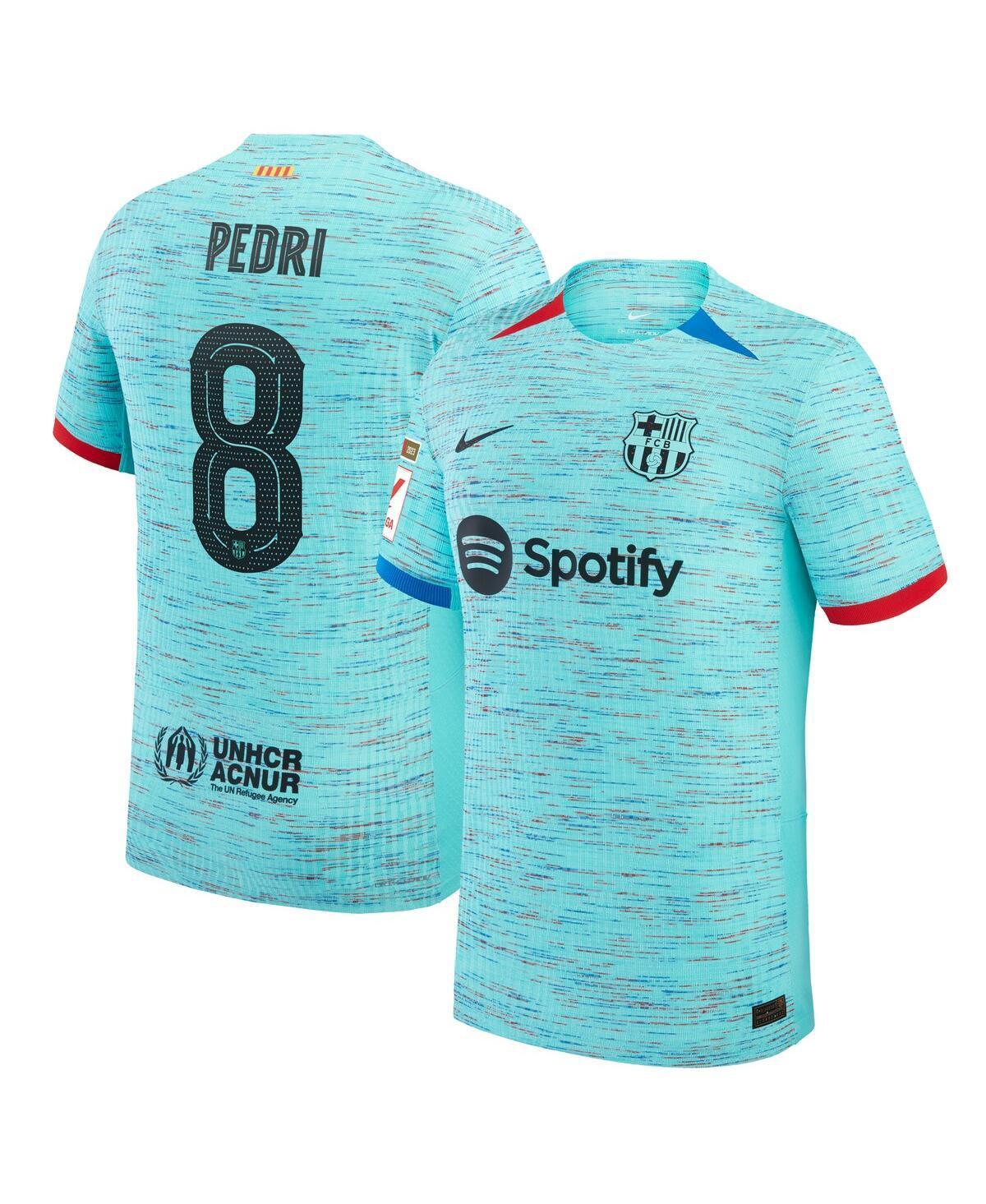 Mens Nike Pedri Aqua Barcelona 2023/24 Third Authentic Jersey Bar Turquoise A Product Image