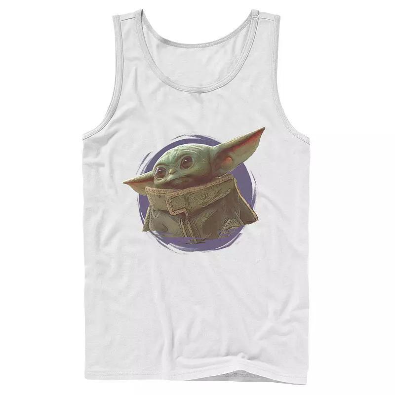 Mens Star Wars The Mandalorian The Child Purple Smoke Tank Top Grey Product Image