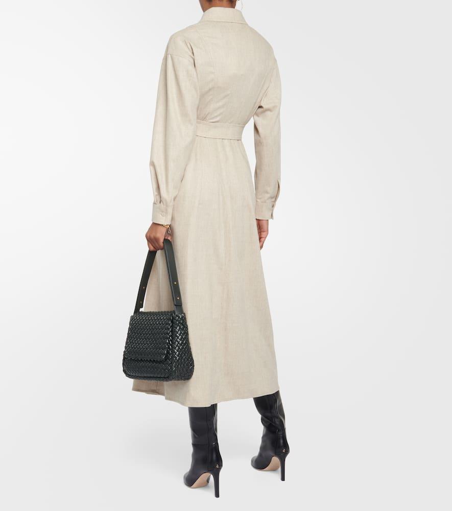 MAX MARA Edro Wool And Cashmere Shirt Dress In Brown Product Image