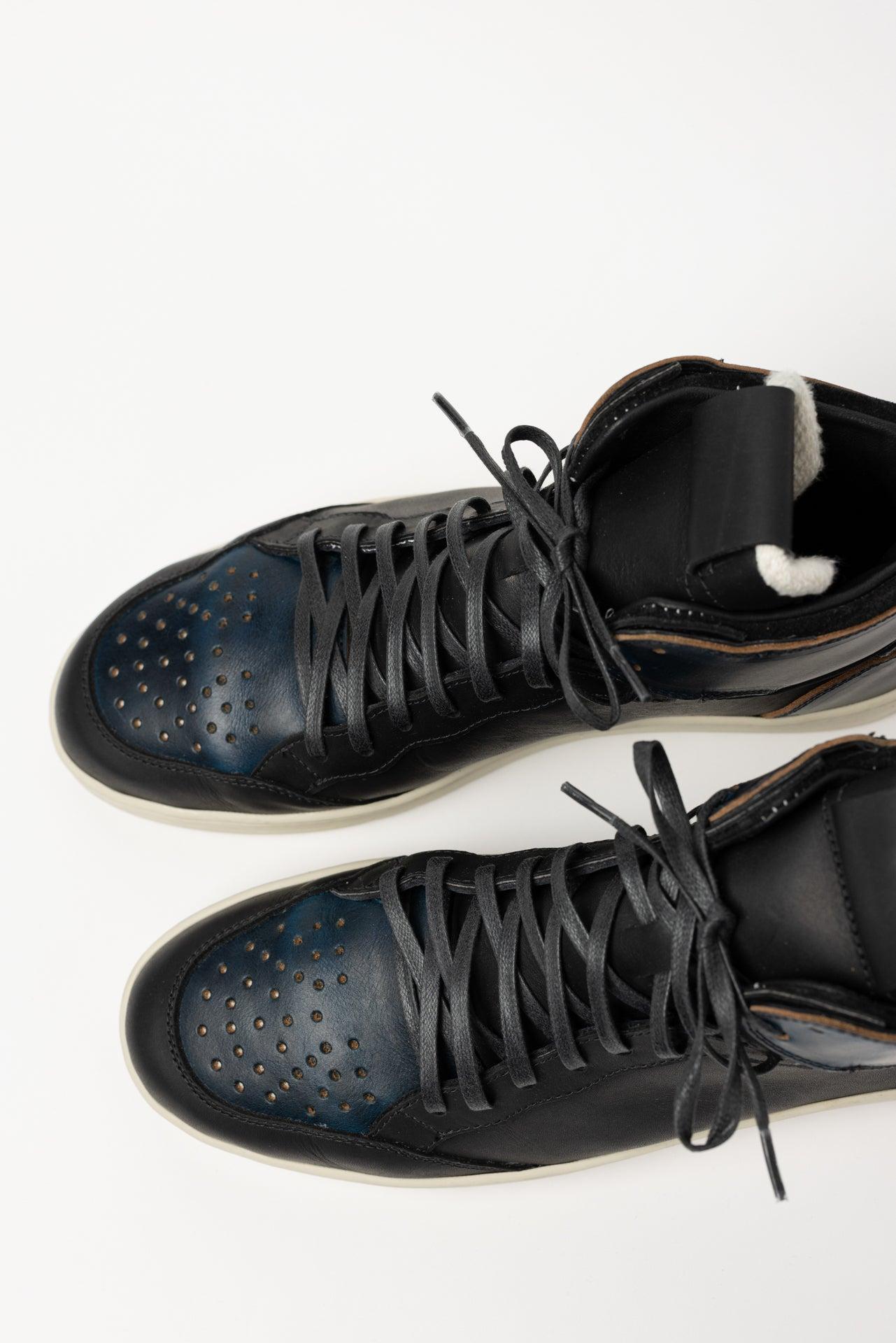 Opie Way x Raleigh Denim Shoes | Black Horween/Navy Chromexcel Male Product Image