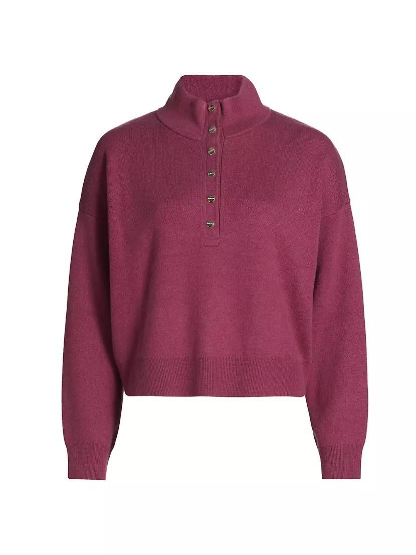 Snap Placket Funnel Neck Sweater product image