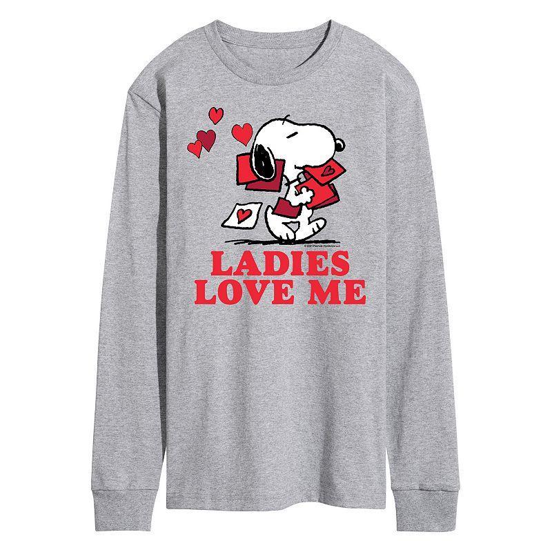 Mens Peanuts Ladies Love Me Long Sleeve Tee Product Image