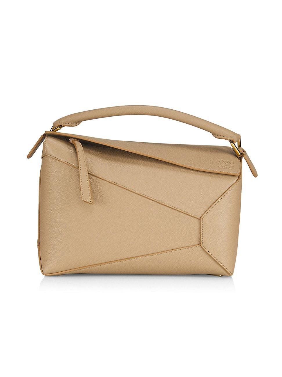 Womens Puzzle Edge Grained Leather Bag Product Image