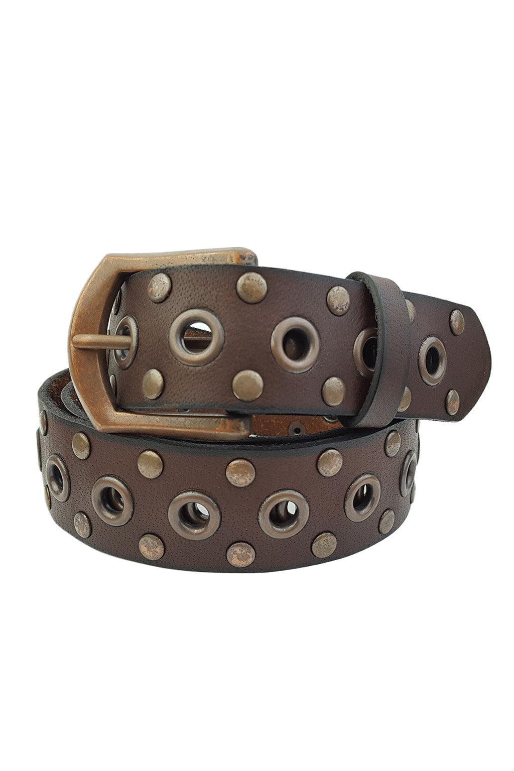 Cedar Brown Embellished Leather Belt Product Image