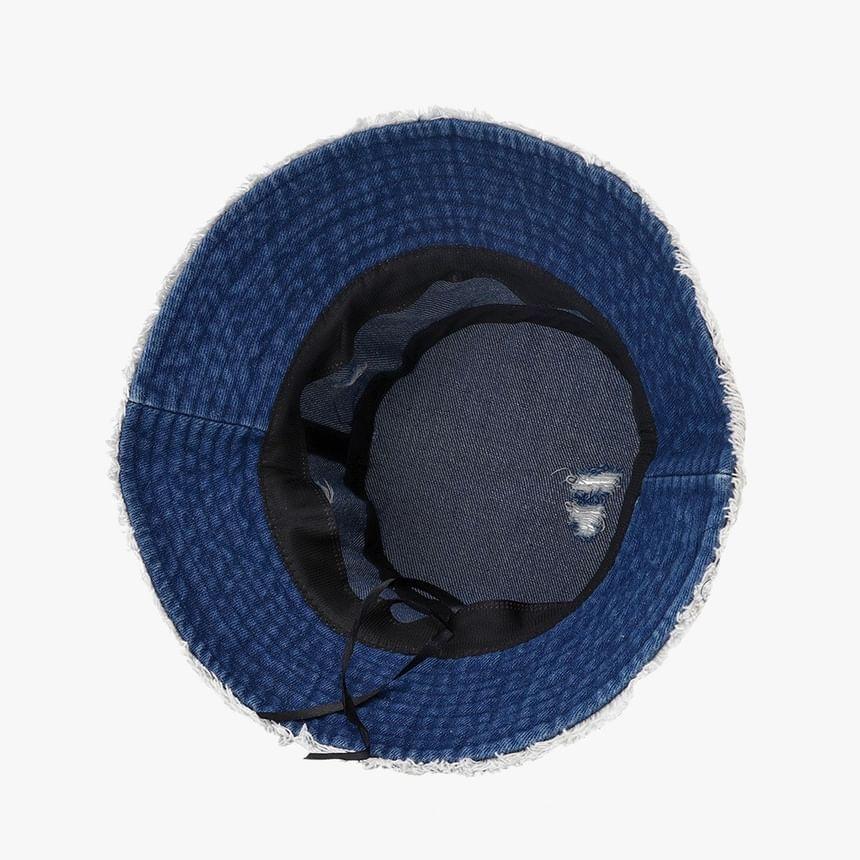 Washed Distressed Denim Bucket Hat product image