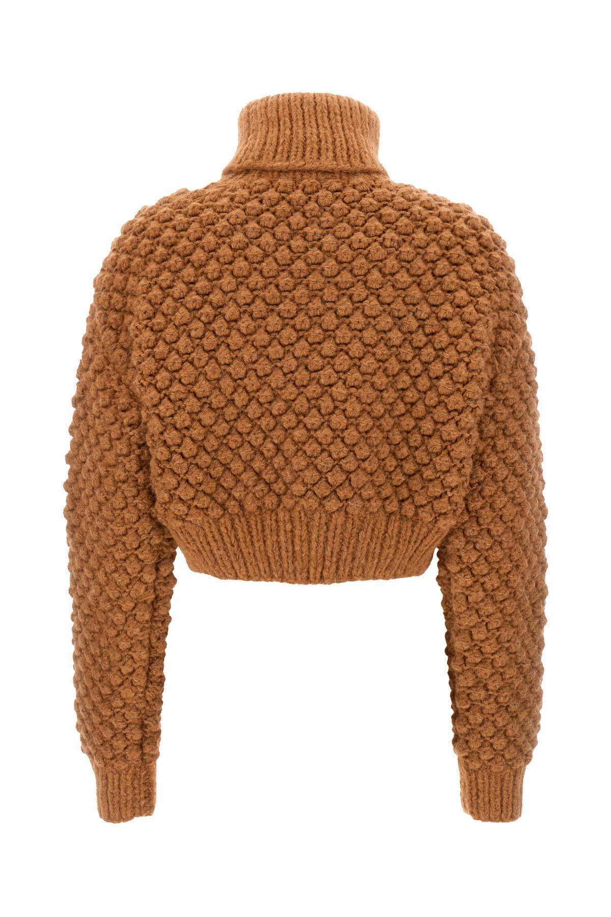 DOLCE & GABBANA Camel Alpaca Blend Sweater In M0172 Product Image