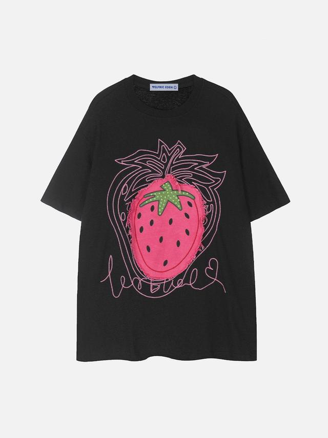 Aelfric Eden Embroidery Strawberry Tee Product Image