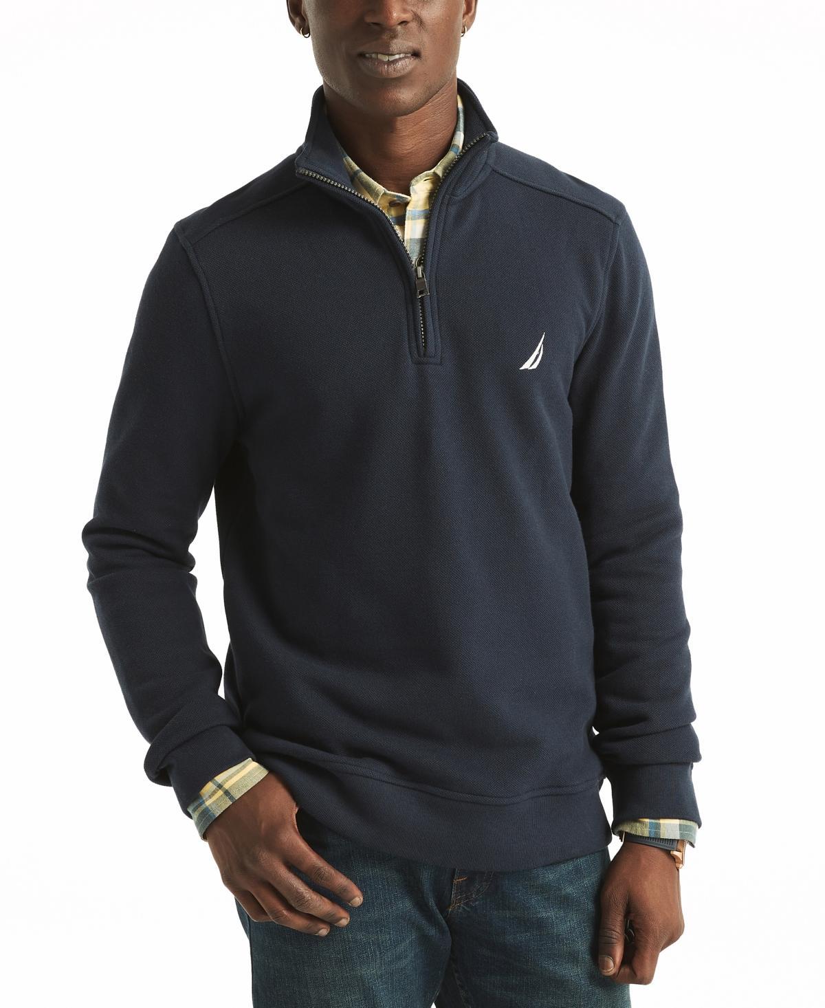 Nautica Mens Fleece Quarter-Zip Sweatshirt Product Image