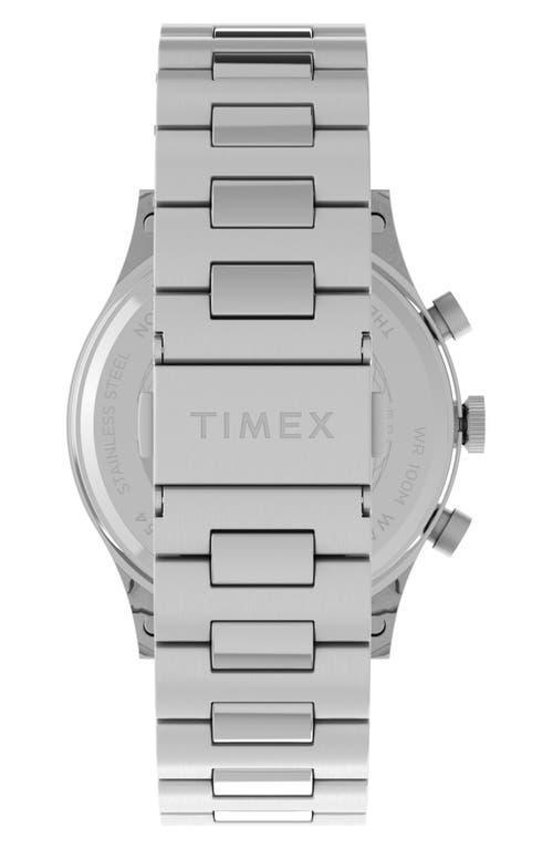 TIMEX Waterbury Traditional Chronograph Quartz Blue Dial Men's Watch Tw2w48200 In Blue/silver Tone Product Image