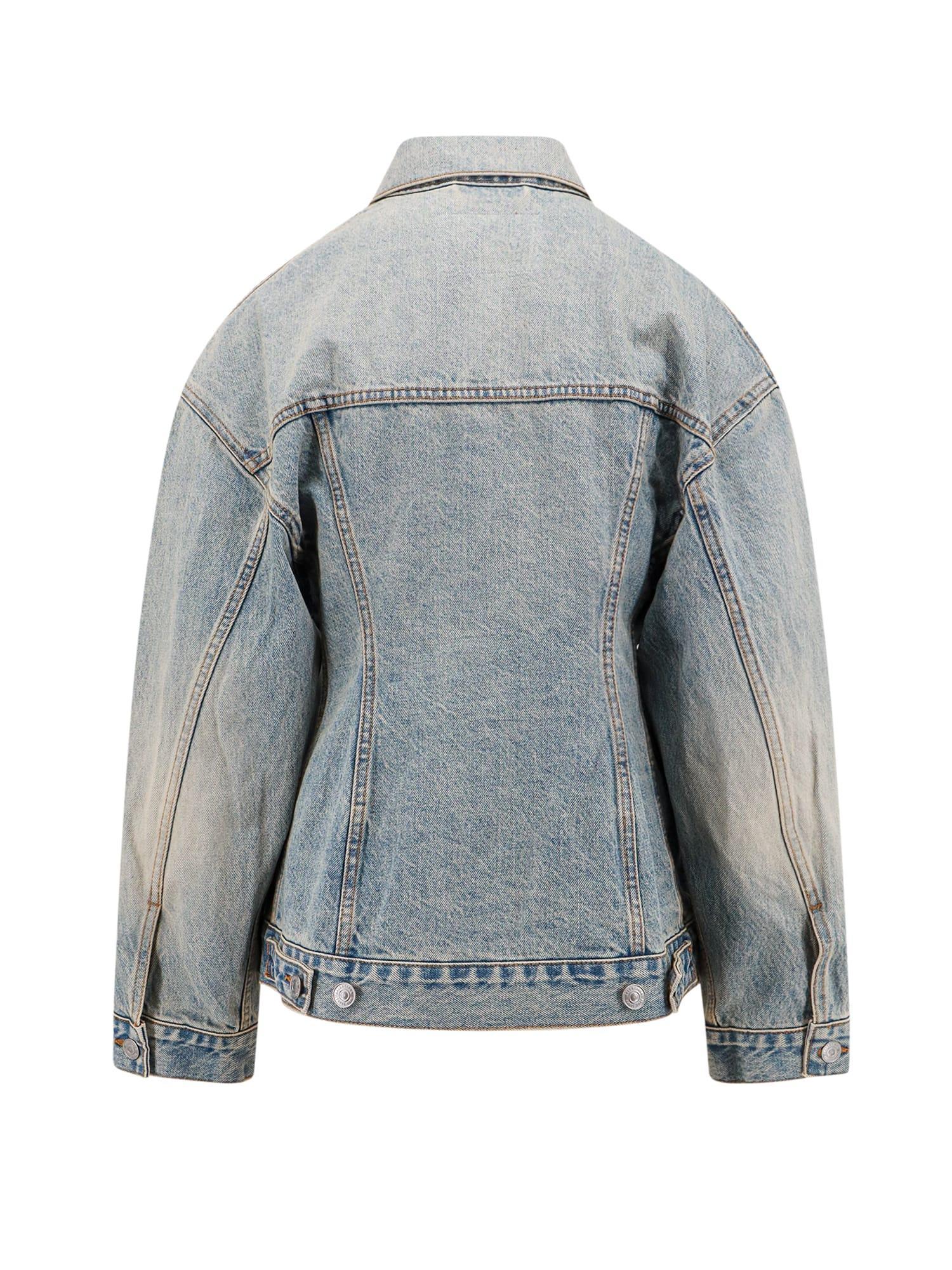 BALENCIAGA Hourglass Denim Jacket In Light Indigo Product Image