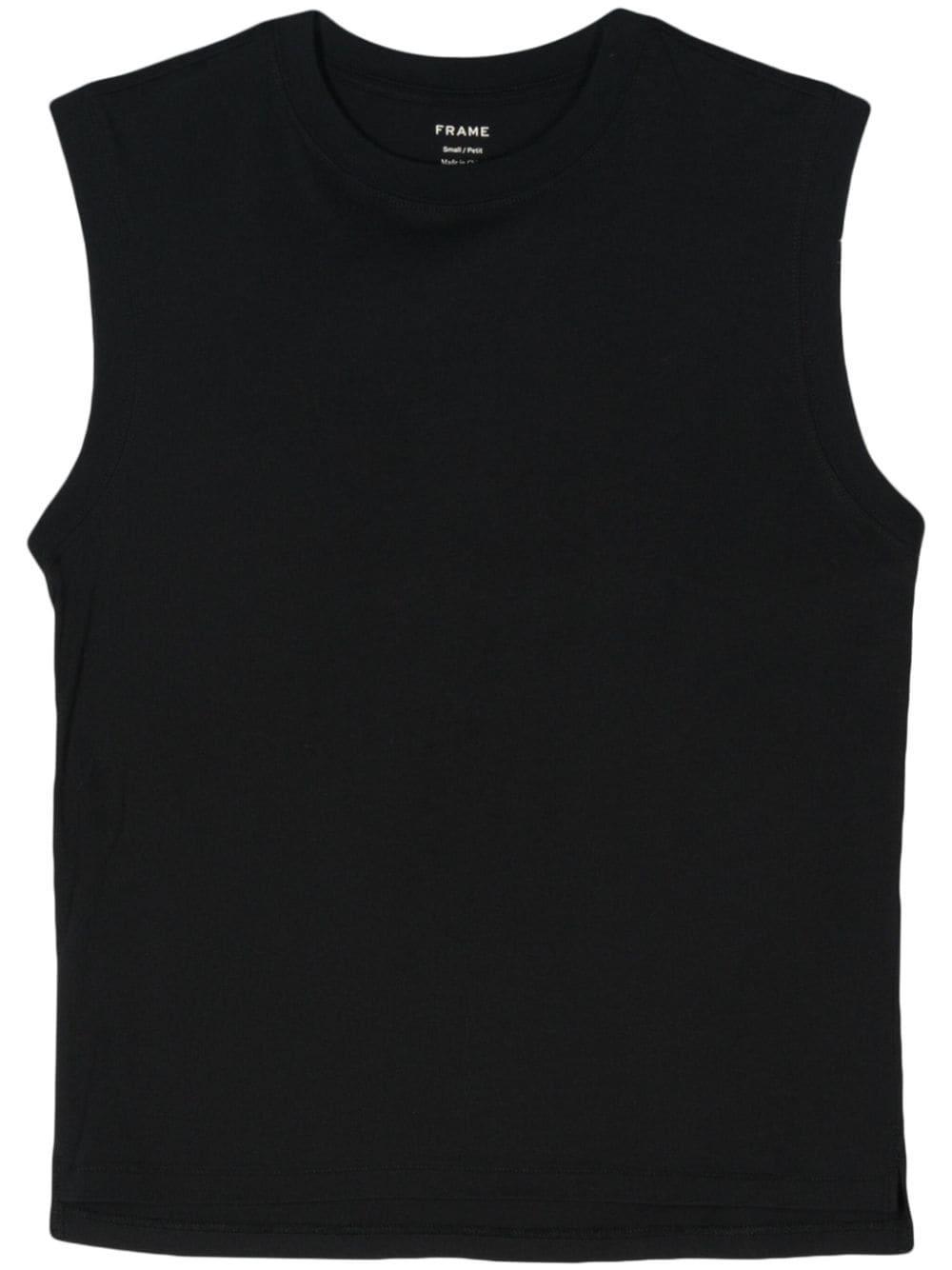 FRAME Cotton Jersey Vest In Black product image