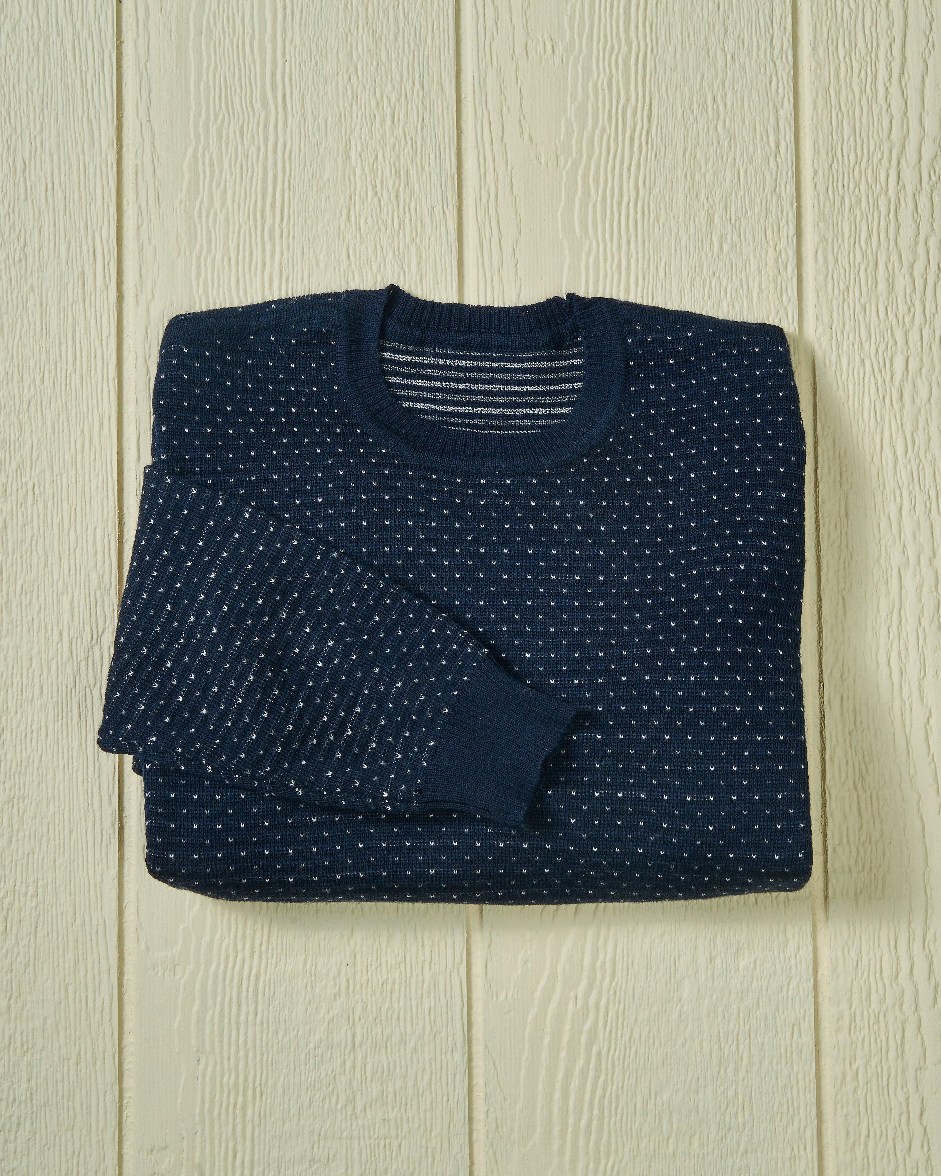 Merino Antique Fleck Sweater in Navy Product Image