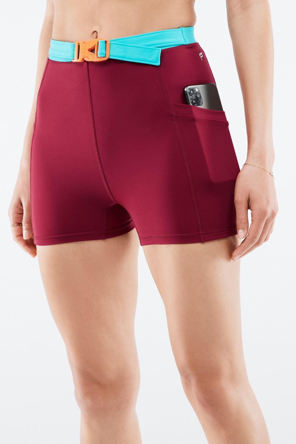 Fabletics High-Waisted Motion365 Hike Short 3 Womens Brick/Multi plus Size 3X Product Image