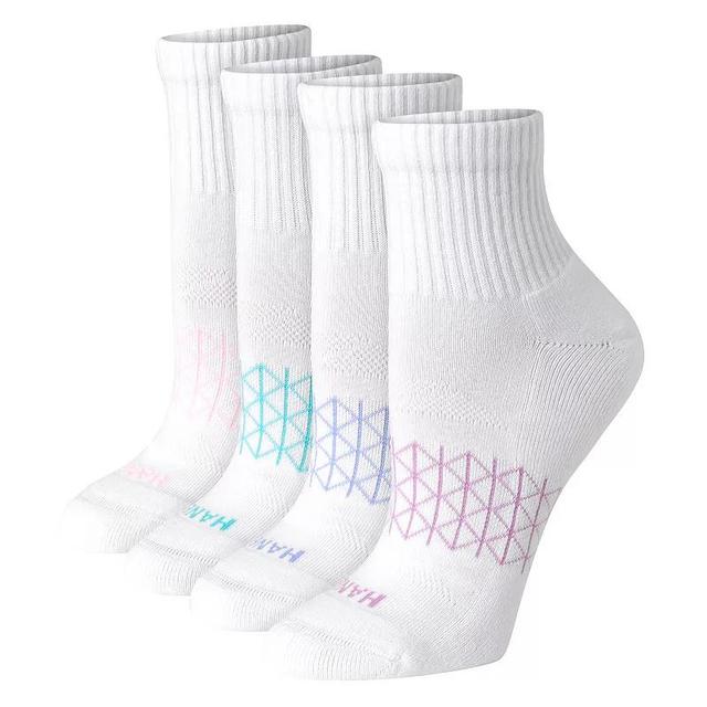 Womens Hanes Ultimate Absolute Active 4 Pair Pack Ankle Socks Set HWUAA4 Product Image