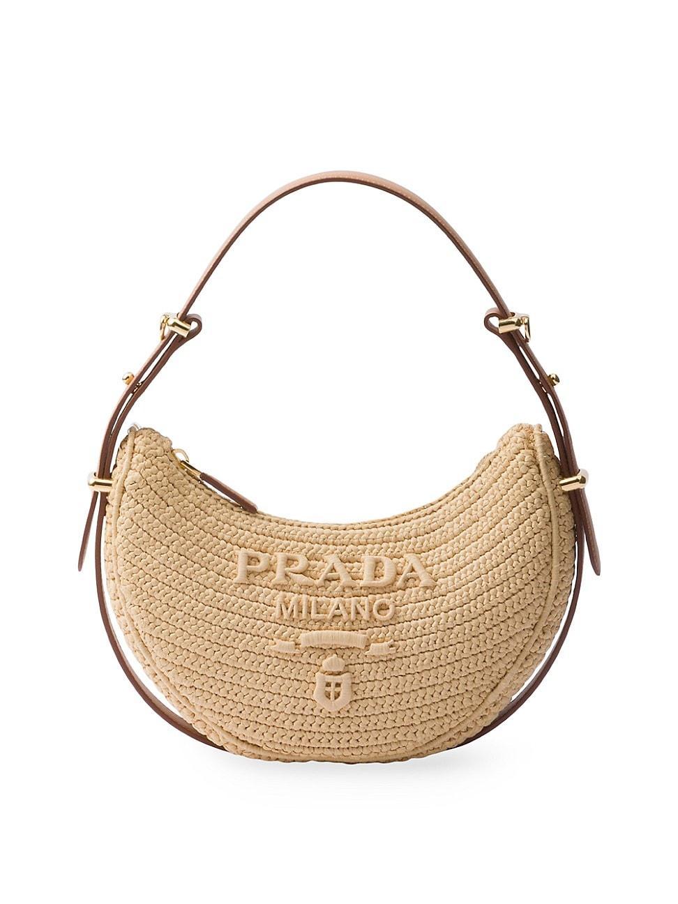 Womens Prada Arqu Woven Fabric Shoulder Bag Product Image