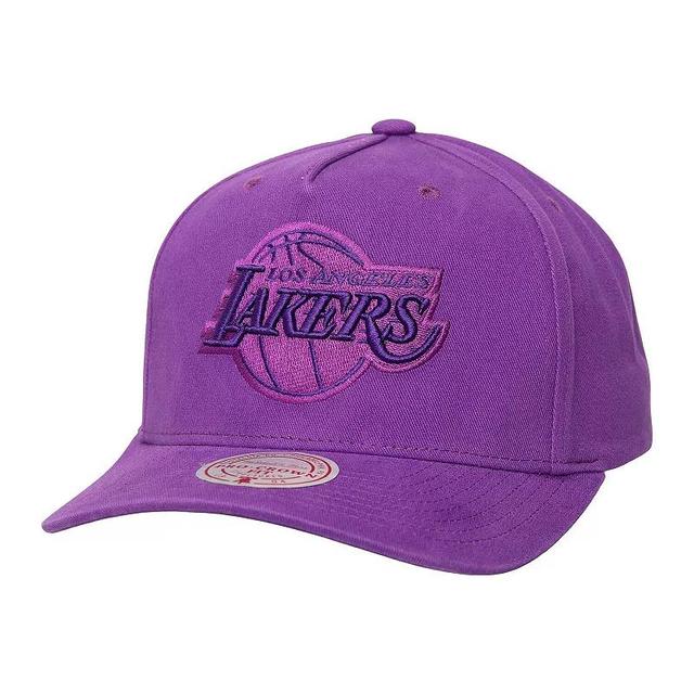 Mitchell & Ness Mens Purple Los Angeles Lakers Washed Out Tonal Logo Snapback Hat Product Image