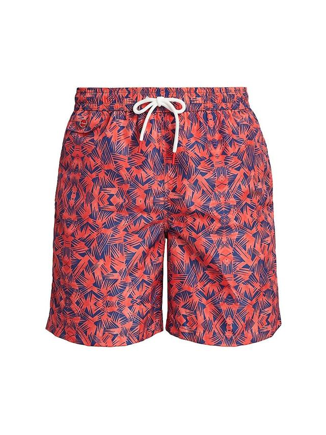 Mens Geometric Print Swim Trunks Product Image