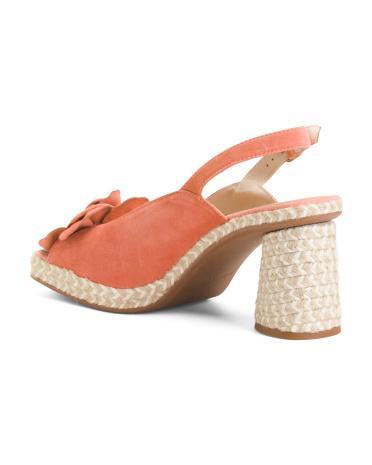 Suede Sling Back Espadrille Sandals for Women Product Image