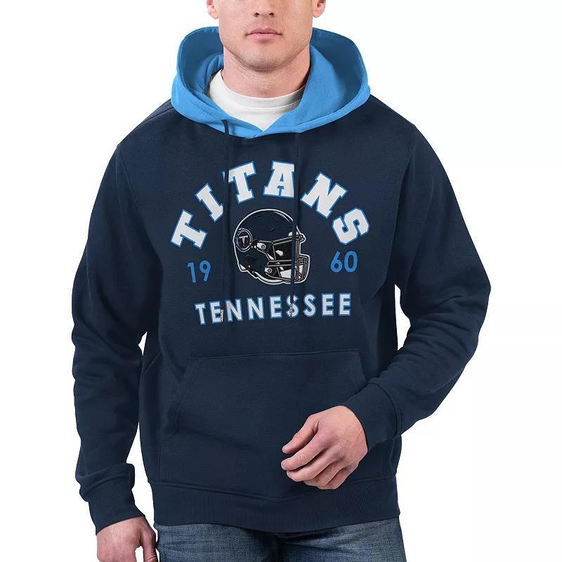 Mens G-iii Sports by Carl Banks Navy Tennessee Titans Colorblock Pullover Hoodie Product Image