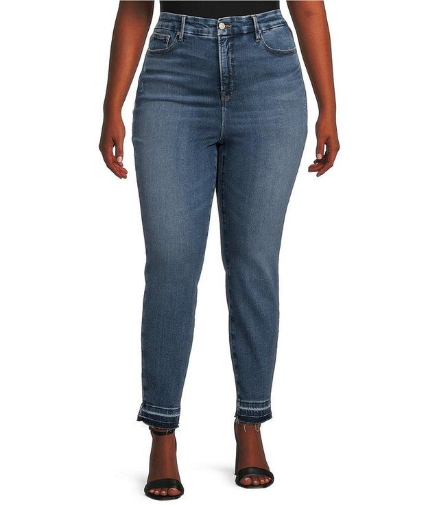 Good American Plus Good Waist Crop Released Hem Jeans Product Image