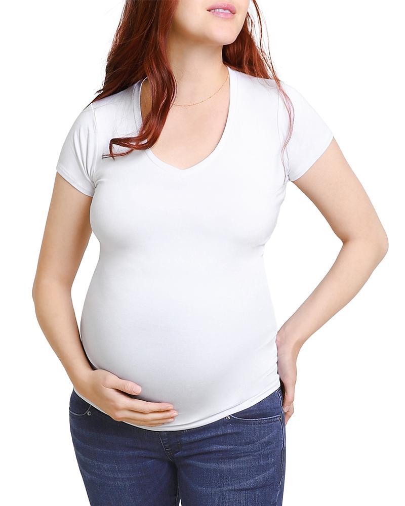 Ingrid & Isabel Maternity V-Neck Short Sleeve Tee Product Image