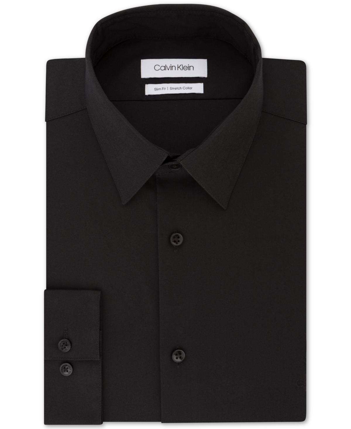 Calvin Klein Mens Slim-Fit Stretch Dress Shirt, Online Exclusive Created for Macys Product Image