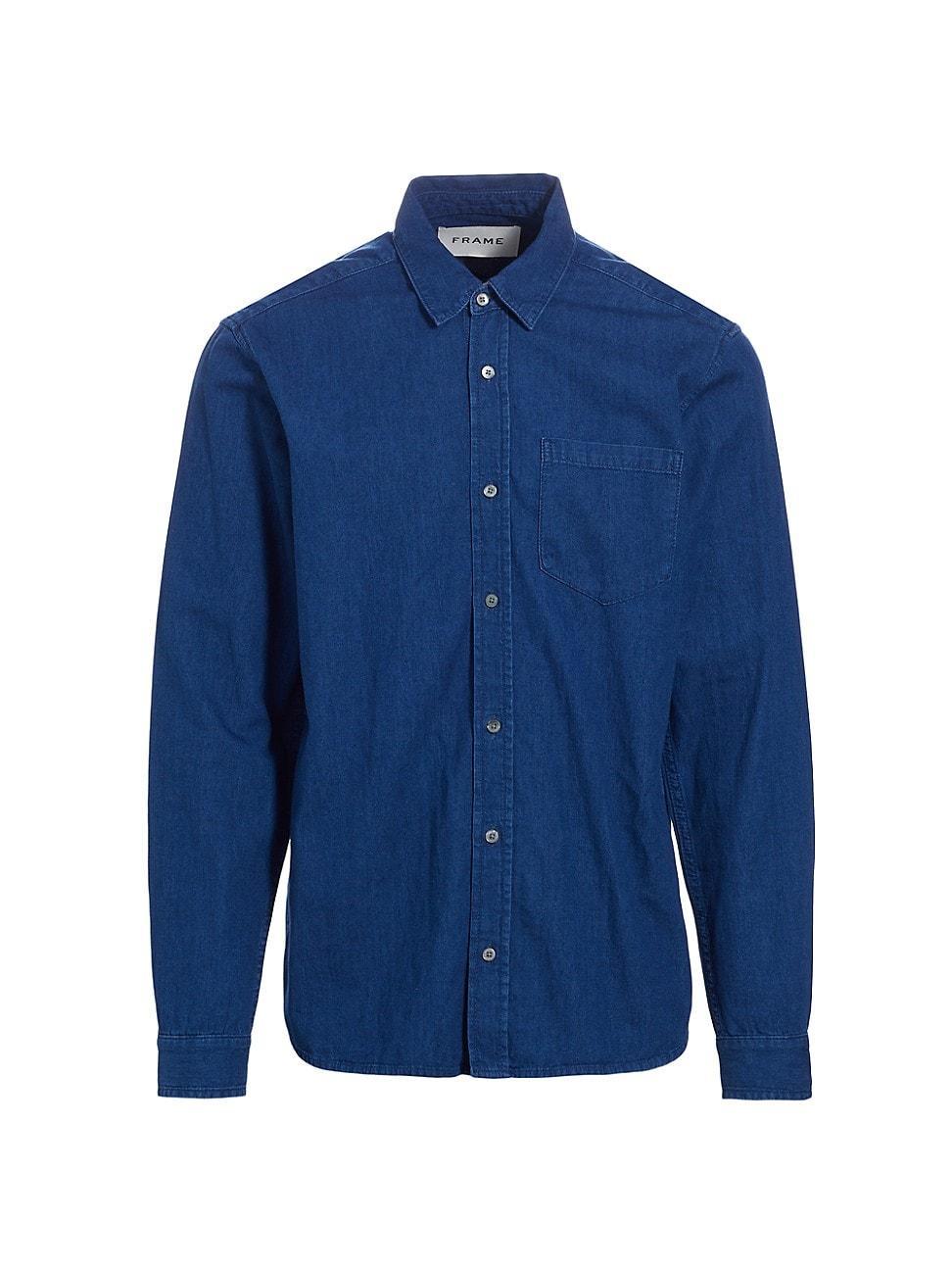 Mens Chambray Button-Front Shirt Product Image