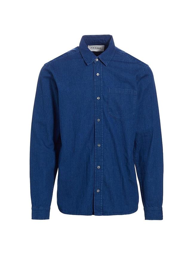 Mens Chambray Button-Front Shirt Product Image