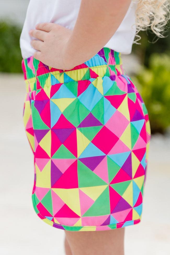 Kid's Errands To Run in Dimensional Diva High Waisted Athletic Shorts Product Image