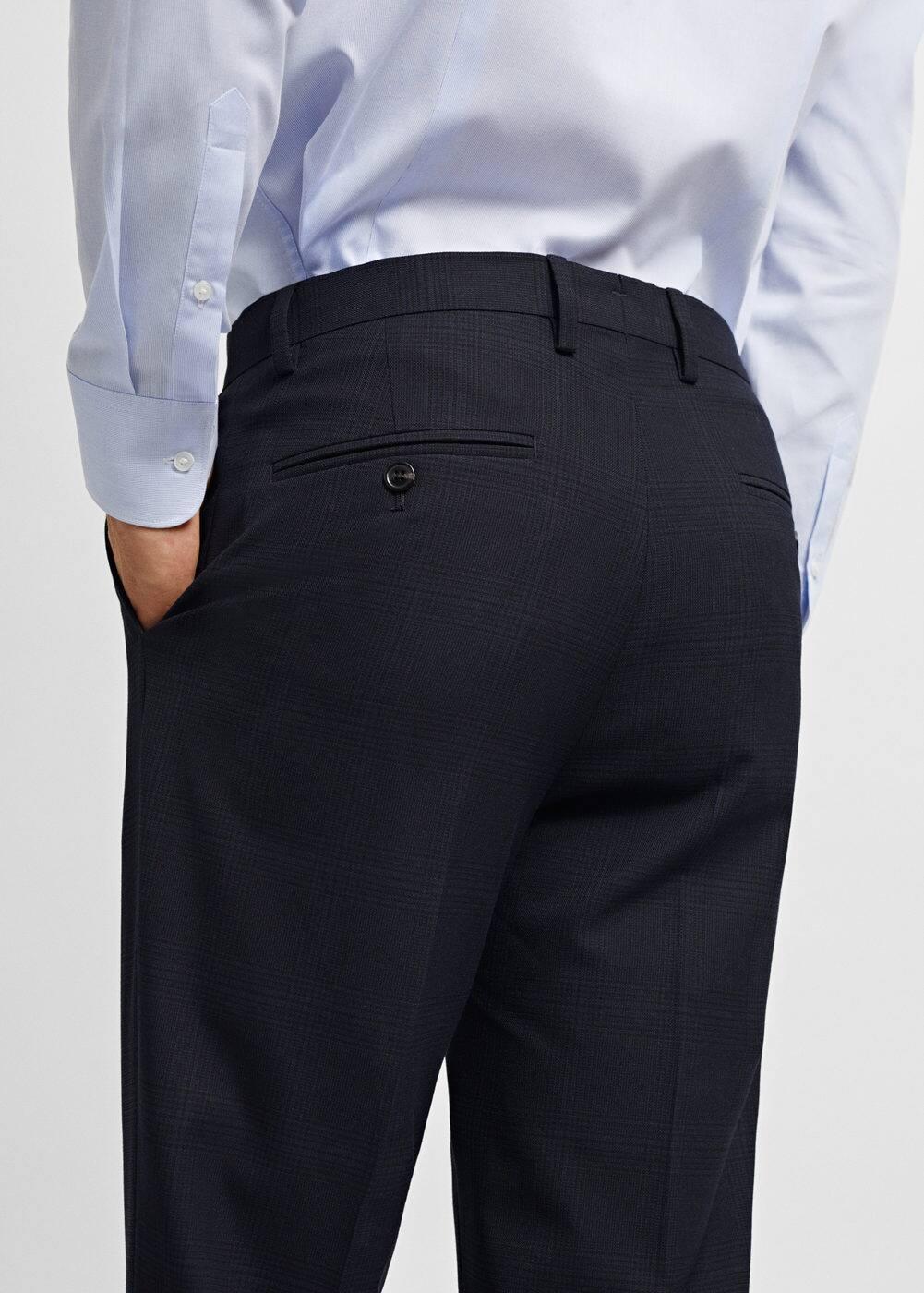 MANGO MAN - Stretch fabric super slim-fit suit pants dark navyMen Product Image