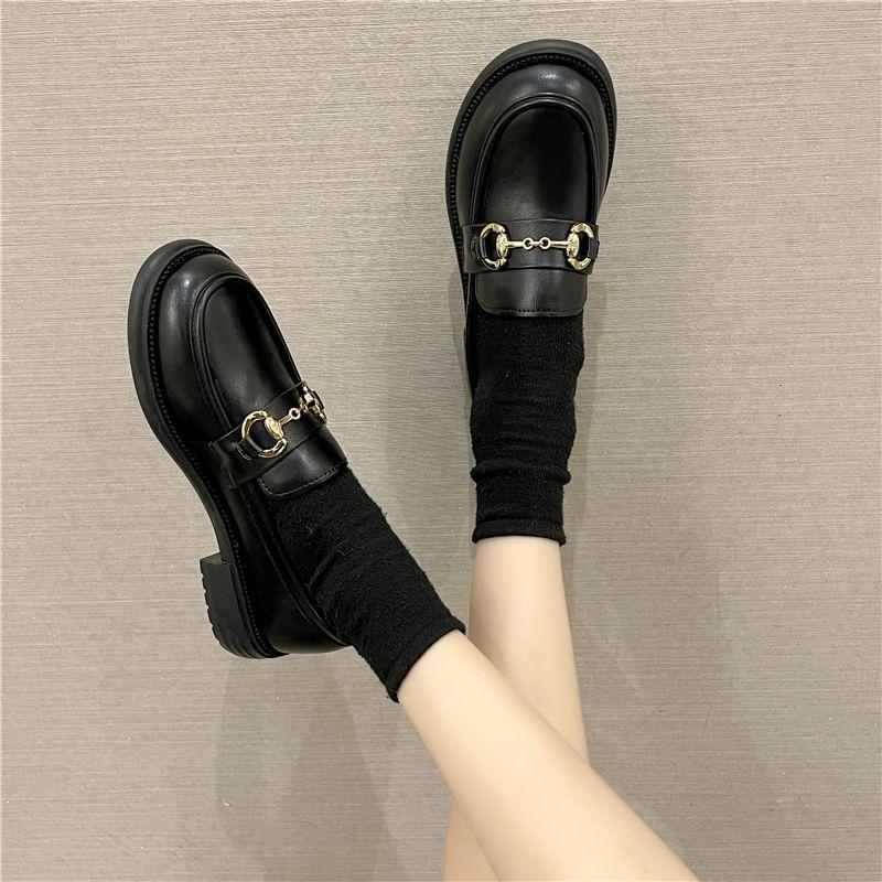 Platform Buckled Loafers Product Image