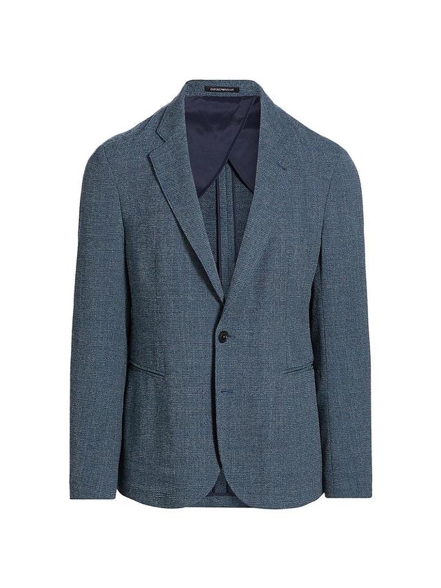 Mens Wool-Blend Single-Breasted Blazer Product Image