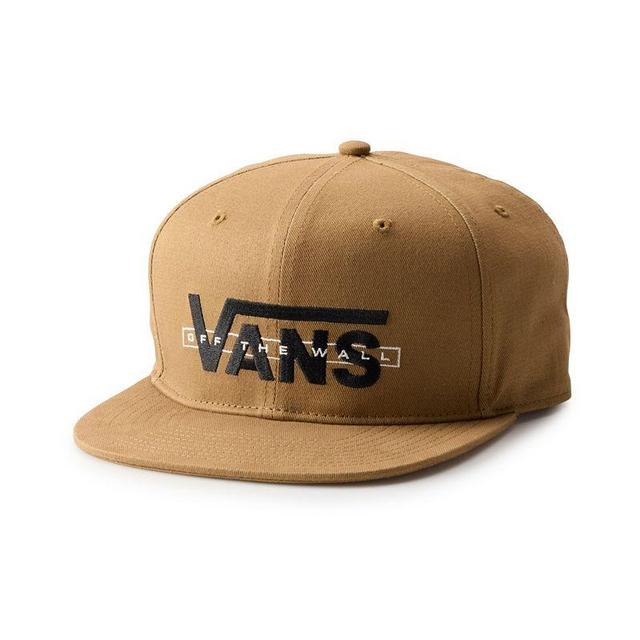 Mens Vans Checkered Logo Snapback Hat, Med Brown Product Image