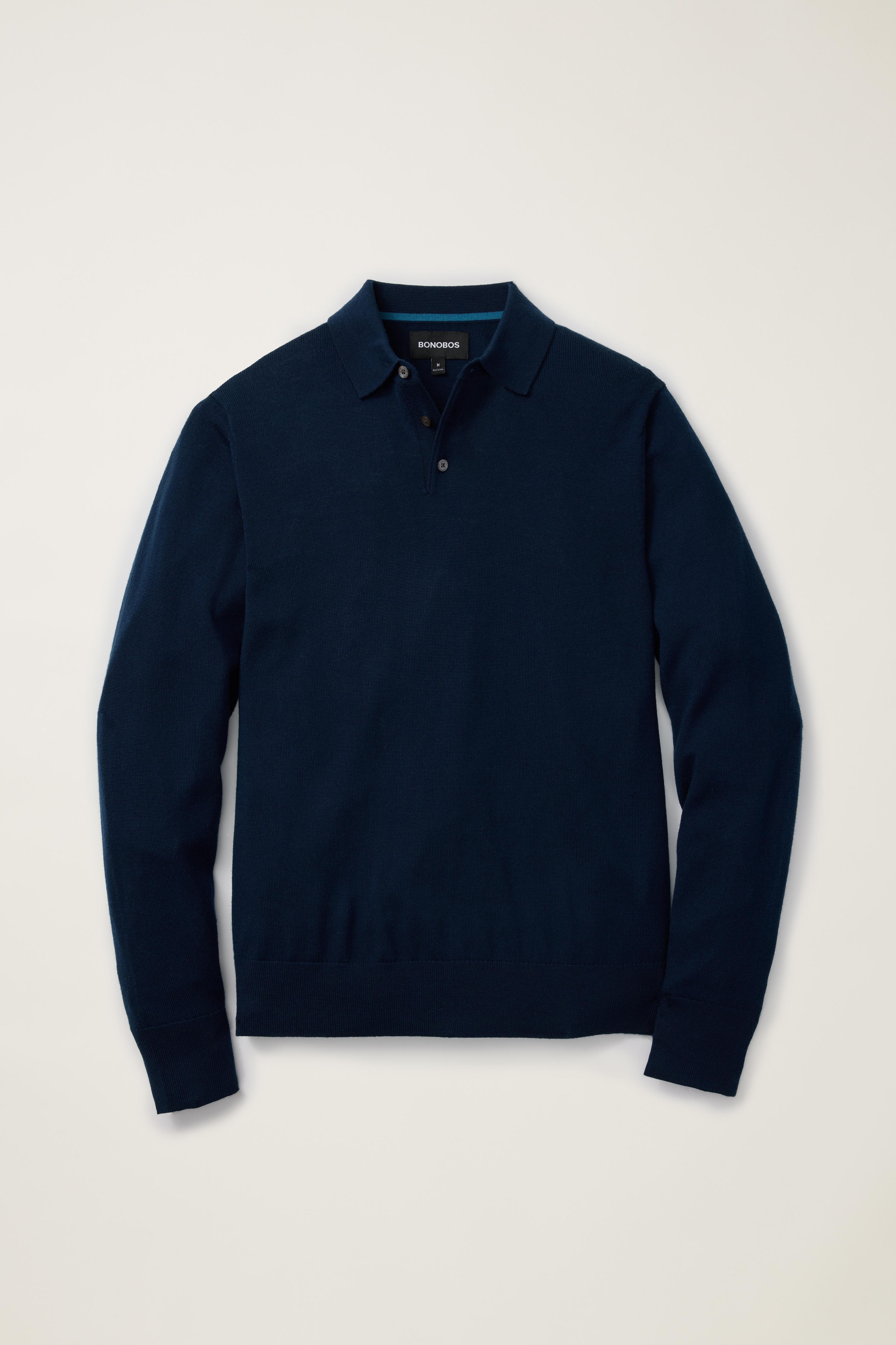 Hudson Long Sleeve Sweater Polo Product Image