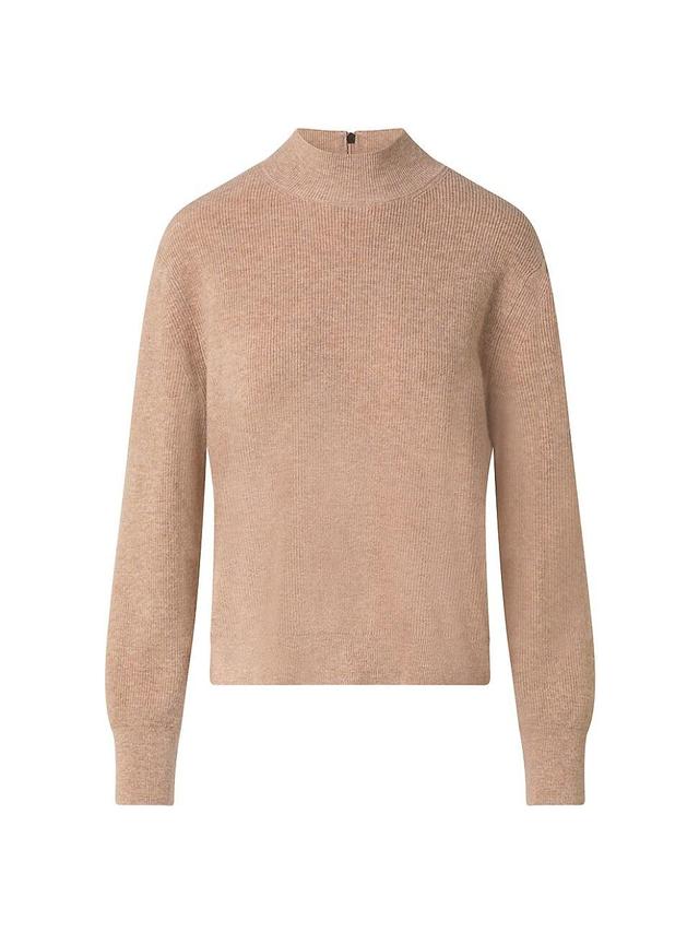 Womens Mock Turtleneck Wool-Cashmere Sweater Product Image