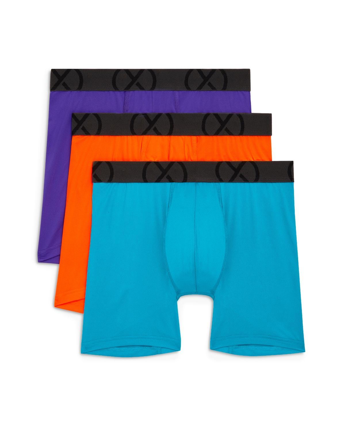 2(x)ist Mens Mesh Performance Ready 6 Boxer Brief, Pack of 3 - Electric Blue, Lavender Purple Product Image