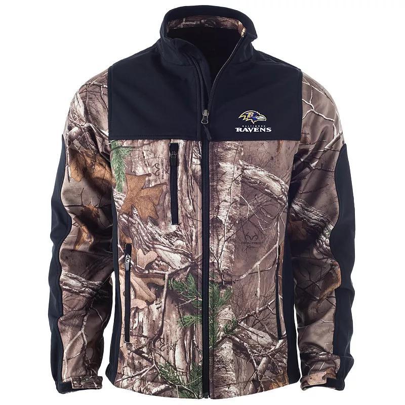 Mens Dunbrooke Realtree Camo and Black Seattle Seahawks Circle Hunter Softshell Full-Zip Jacket - Realtree Camo Product Image